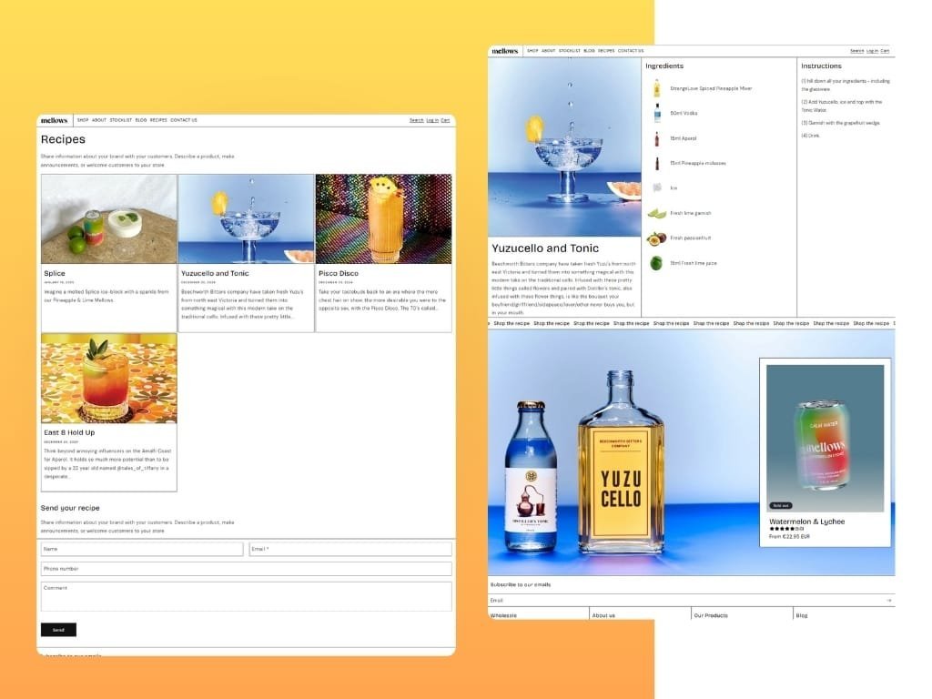 Diseño web a medida y ecommerce en Tarragona para marca de moda Mellows