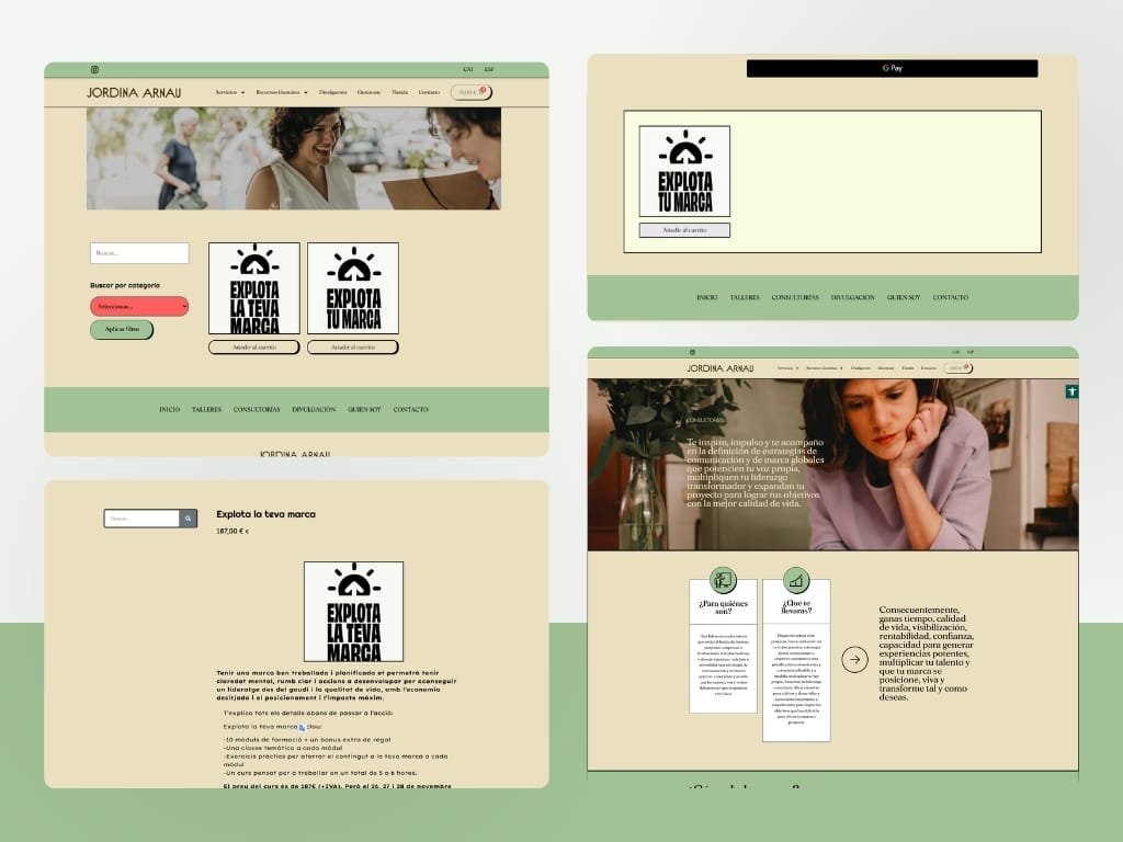 Diseño de página web y marca personal en Tarragona para Jordina Arnau