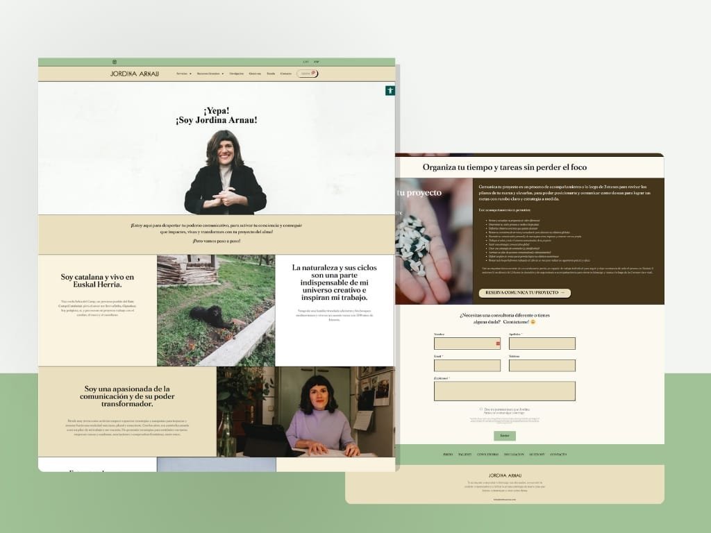 Diseño de página web y marca personal en Tarragona para Jordina Arnau