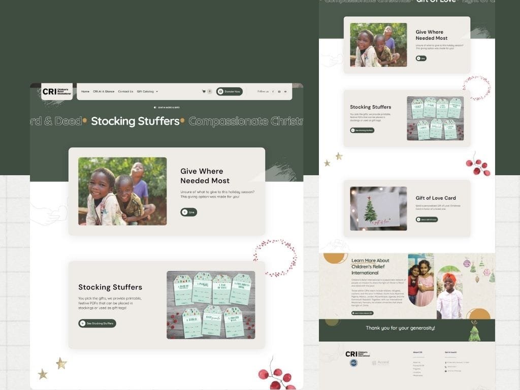 Desarrollo web en Tarragona para donaciones y ONG Compassionate Christmas