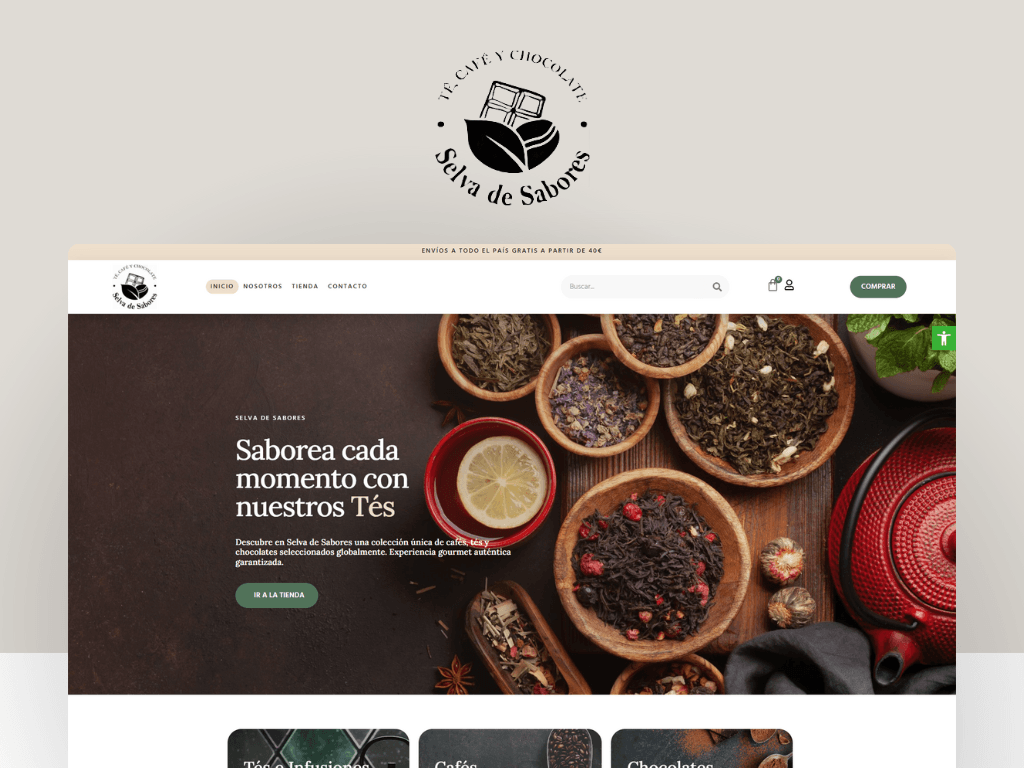 Diseño web premium en Tarragona para restaurante y tienda de alimentación Selva de Sabores